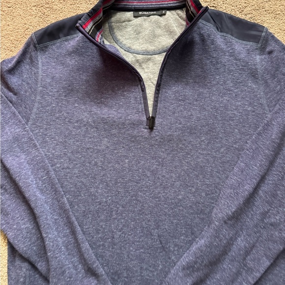 Bugatchi Quarter Zip Pullover Sweatshirt - Picture 3 of 7
